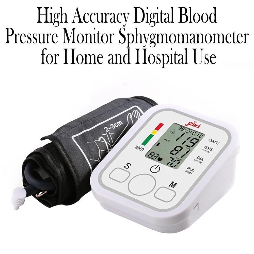 High Accuracy Digital Blood Pressure Monitor Sphygmomanometer - Battery Operated_4