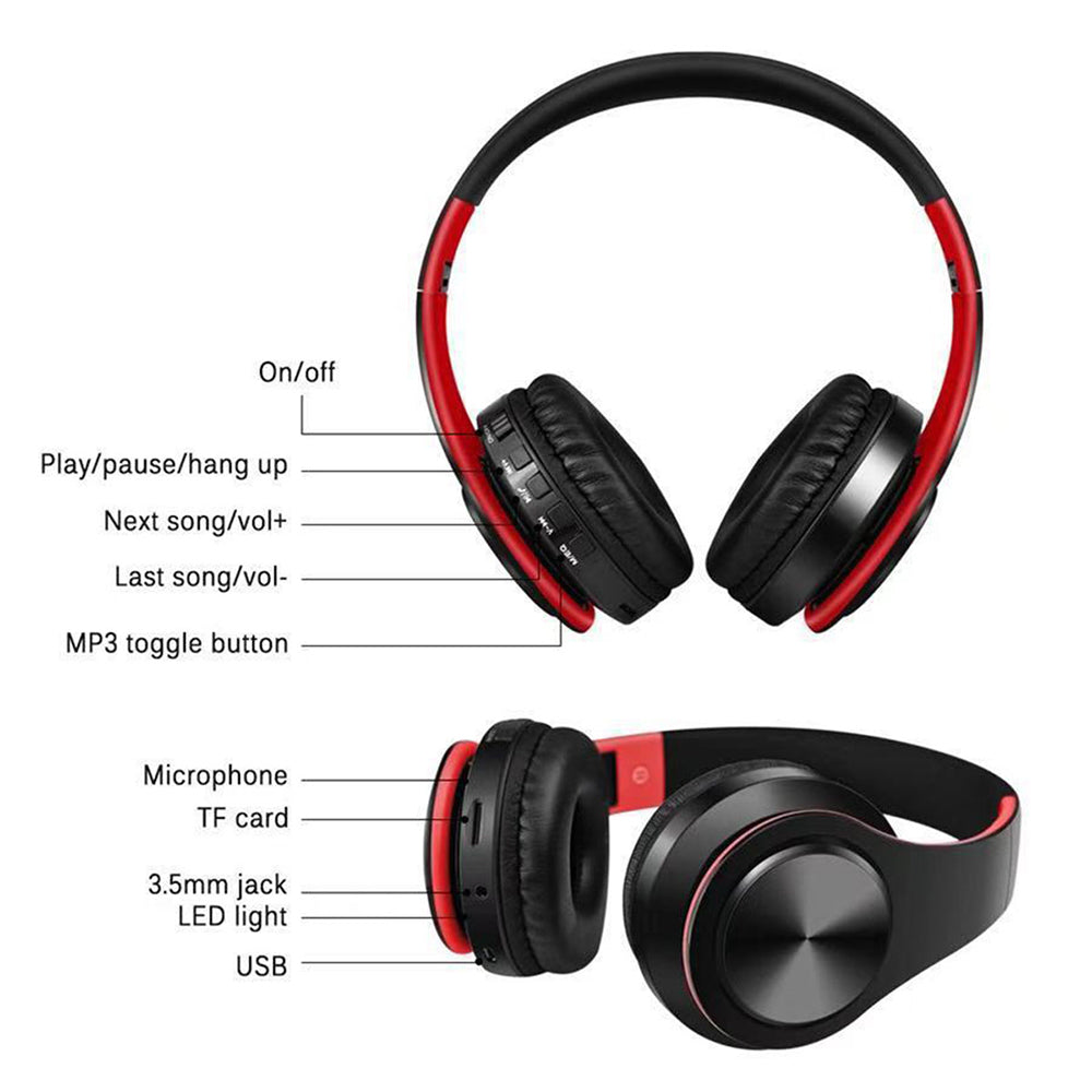 Foldable Wireless Bluetooth Stereo Headset with TF Card Slot- USB Charging_11