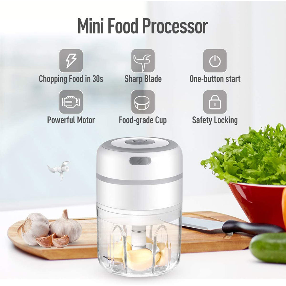 Automatic Mini Electric Food Chopper Portable Food Processor- USB Charging_6