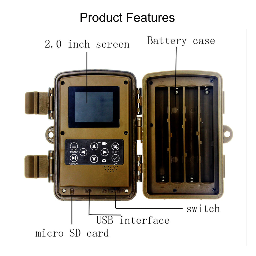 120°Detecting Range Hunting Trail Camera Scouting Camera- Battery Operated_4