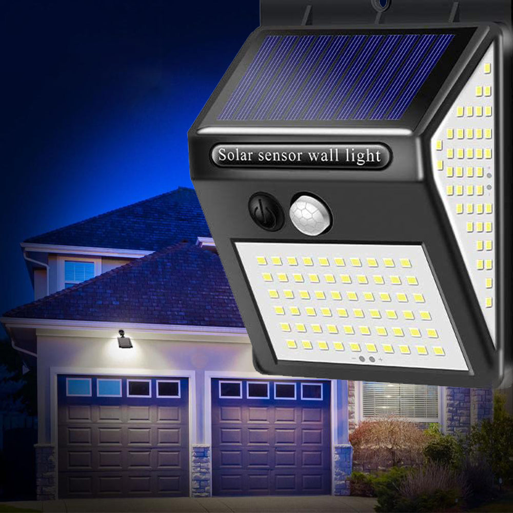 270° 3-Side Lighting Solar Powered Motion Sensor Outdoor LED Light_2