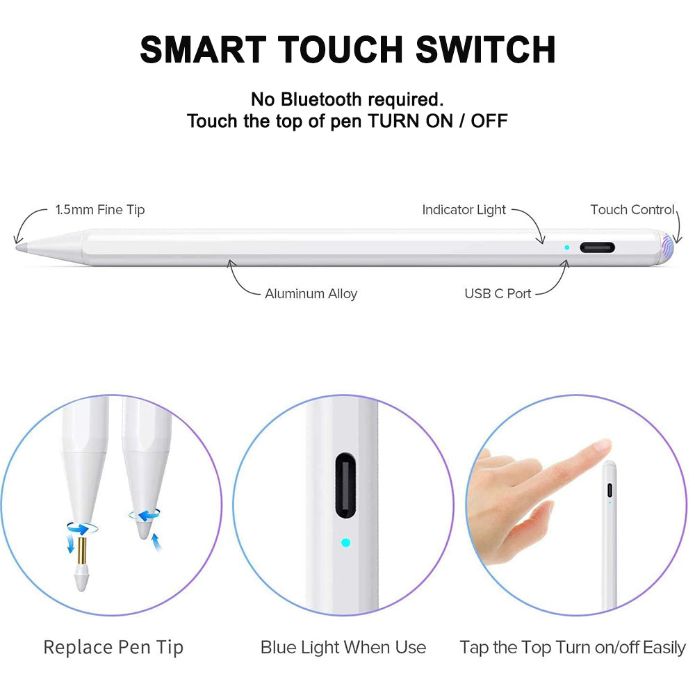 Capacitive Stylus Pen with Palm Rejection for iPad_7