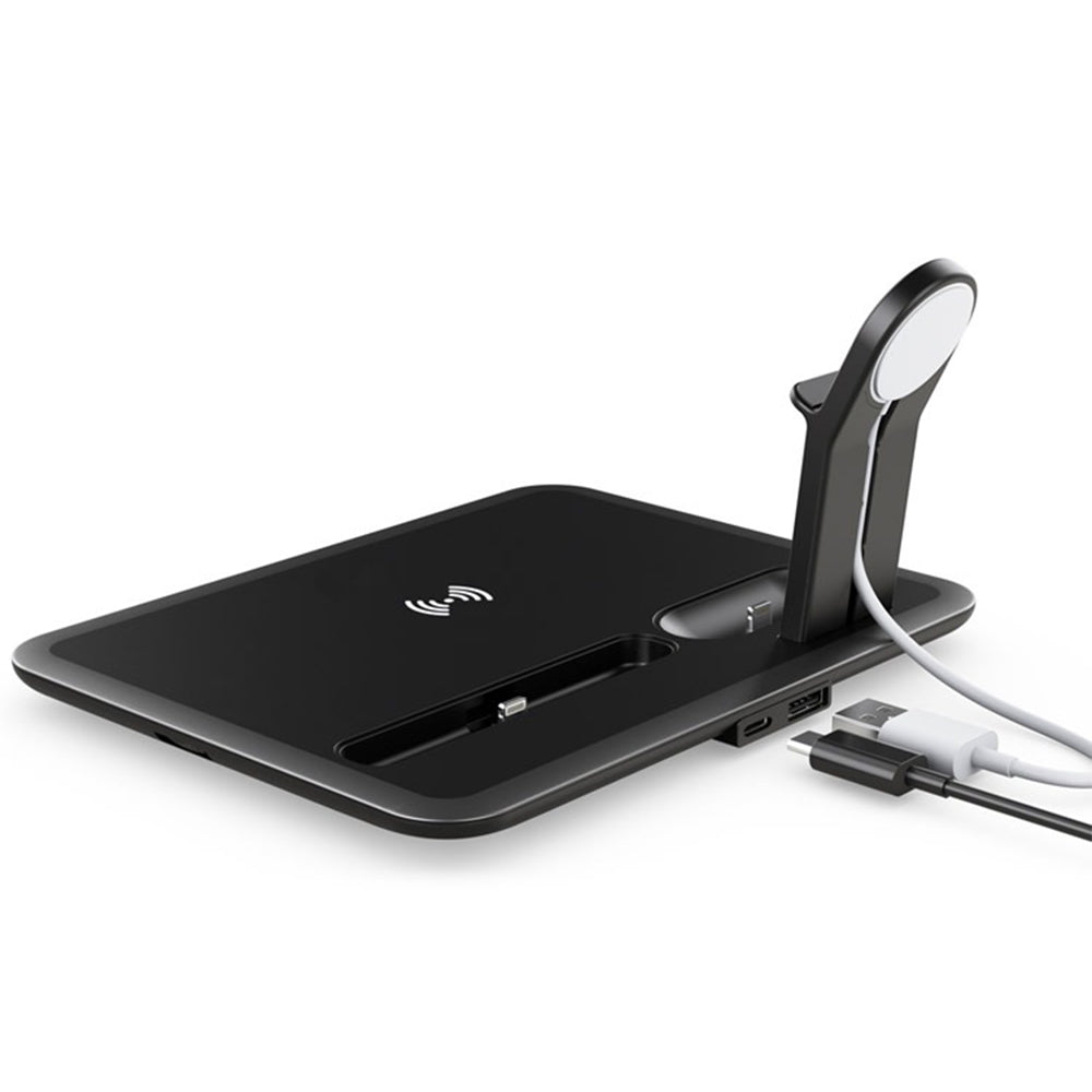QI Enabled Wireless 3-in-1 Fast Charging Station- USB Powered_3