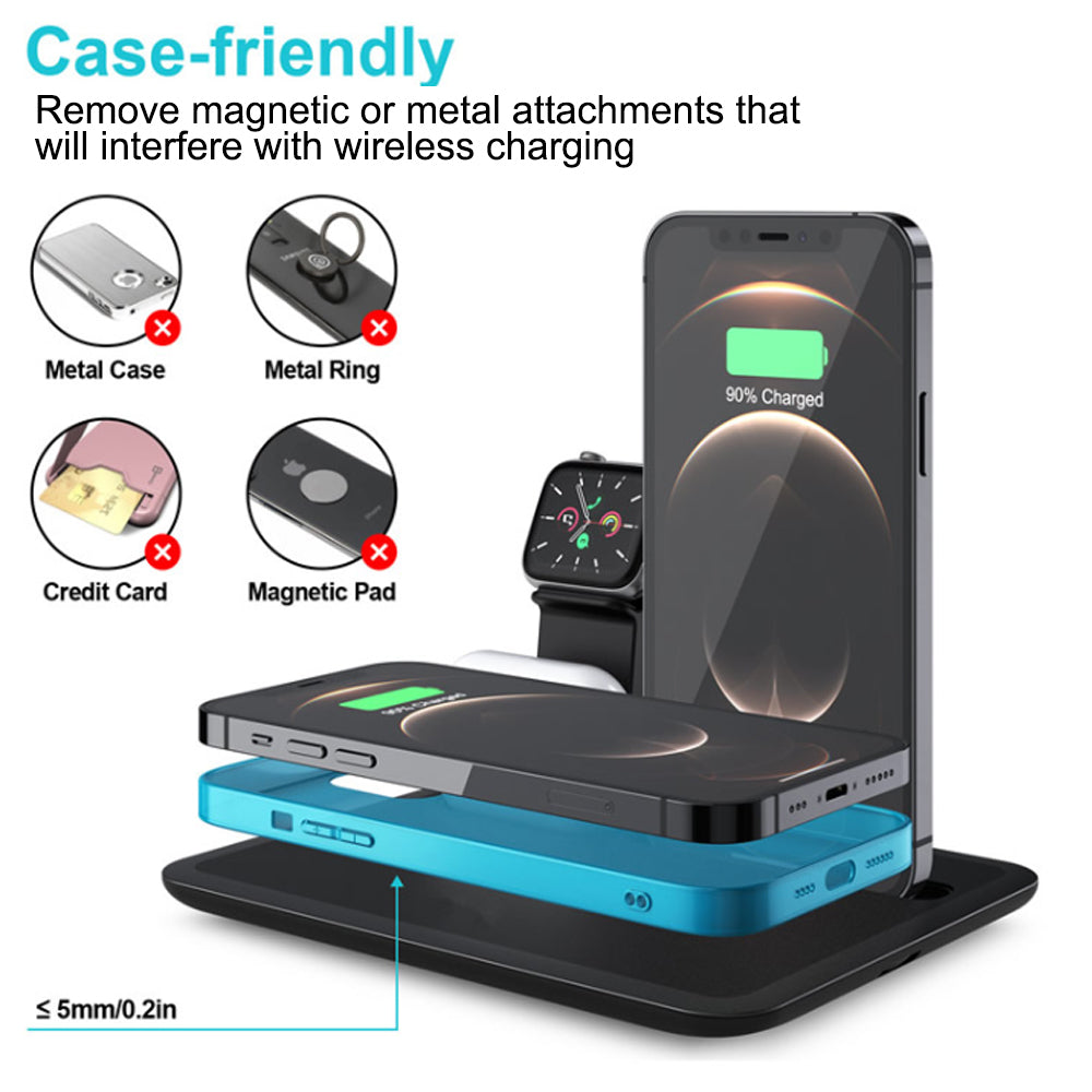 QI Enabled Wireless 3-in-1 Fast Charging Station- USB Powered_6
