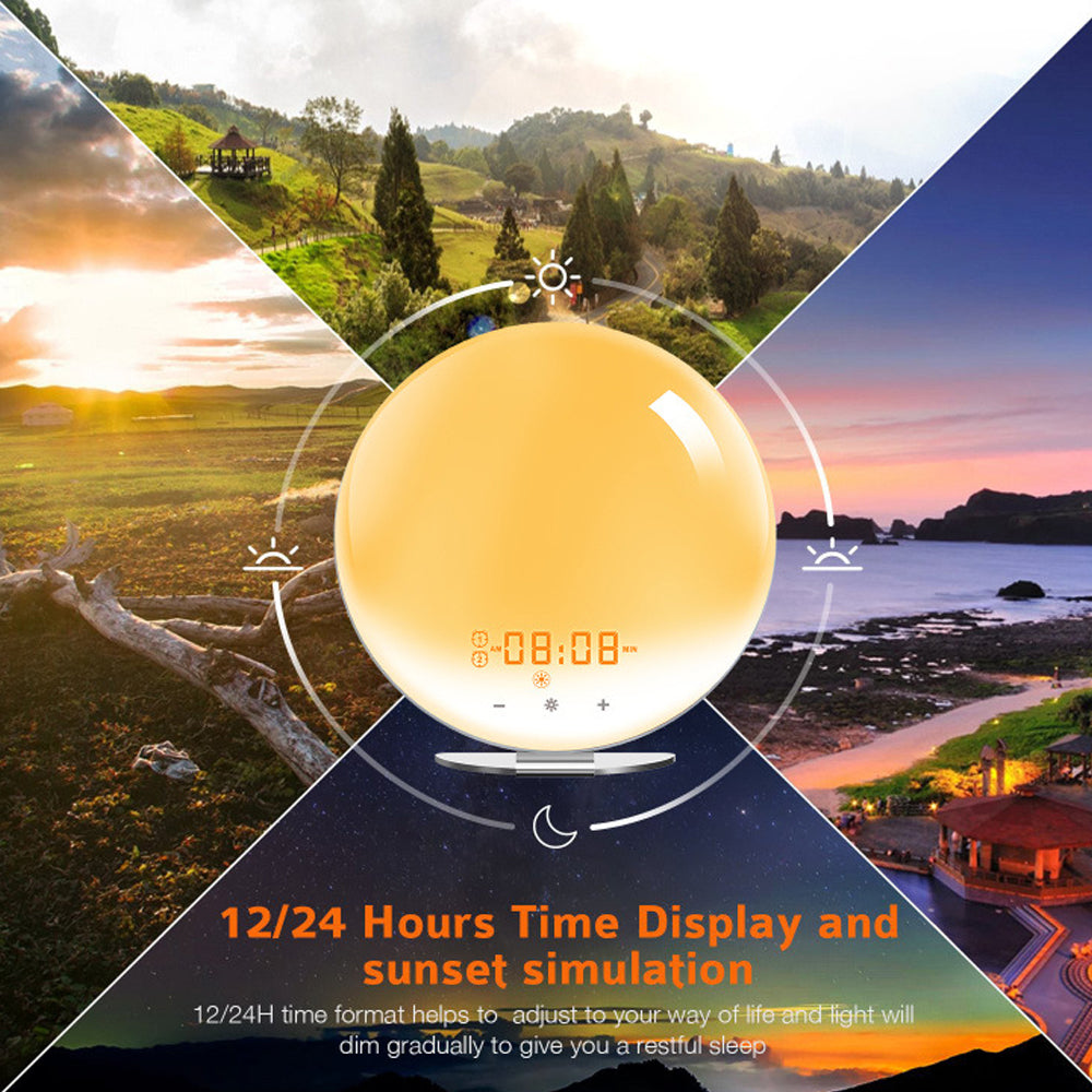 Creative Digital Alarm Clock Sunset and Sunlight Simulator- USB Powered_12