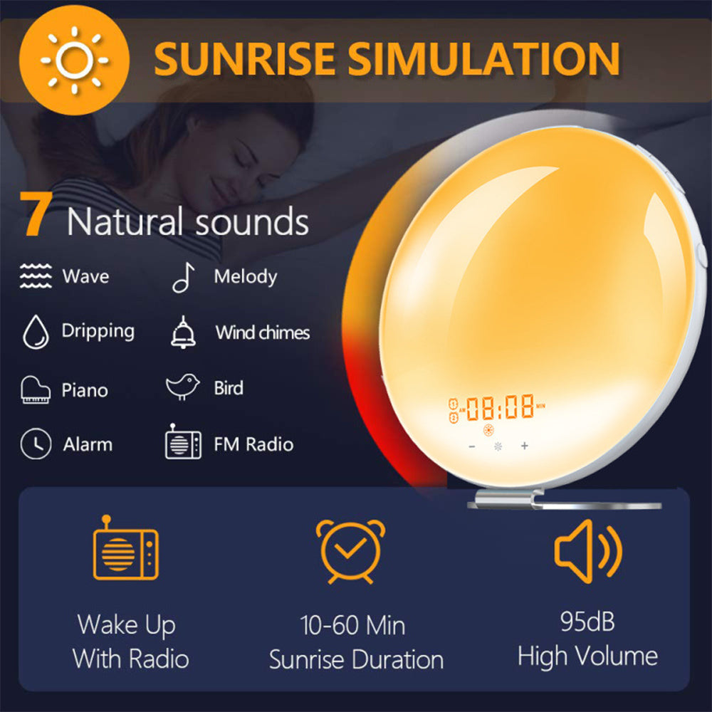 Creative Digital Alarm Clock Sunset and Sunlight Simulator- USB Powered_4