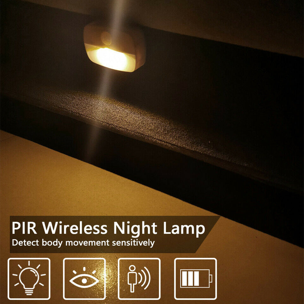 LED Motion Sensor Battery Operated Wireless Wall Closet Lamp Night Light_7