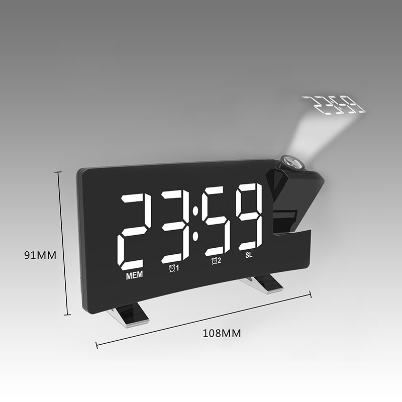 Projector FM Radio LED Display Alarm Clock- Battery Operated_8