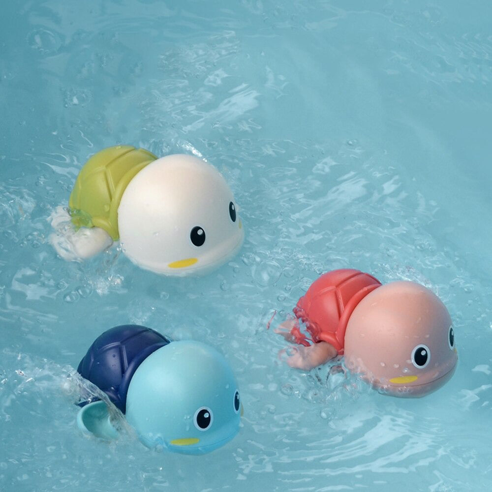 Swimming and Floating Wind-up Turtle, Penguin, and Duck Bath Toys_5