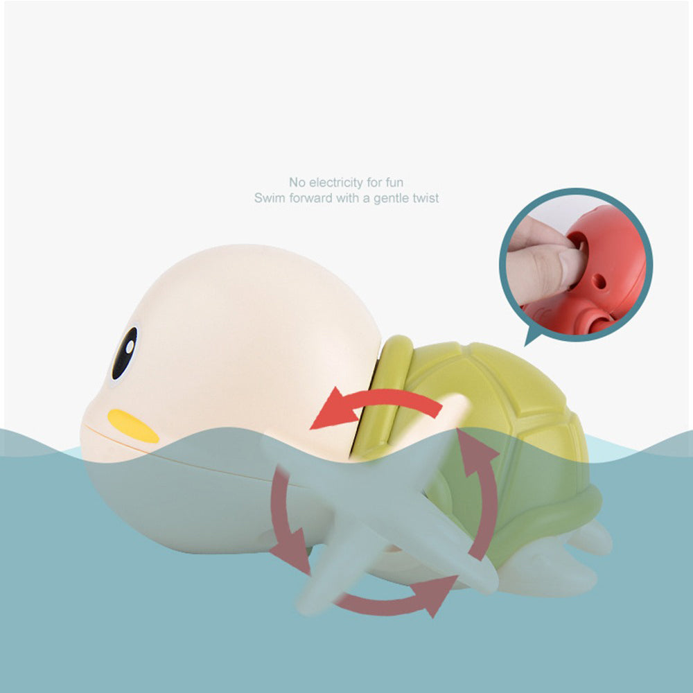 Swimming and Floating Wind-up Turtle, Penguin, and Duck Bath Toys_12