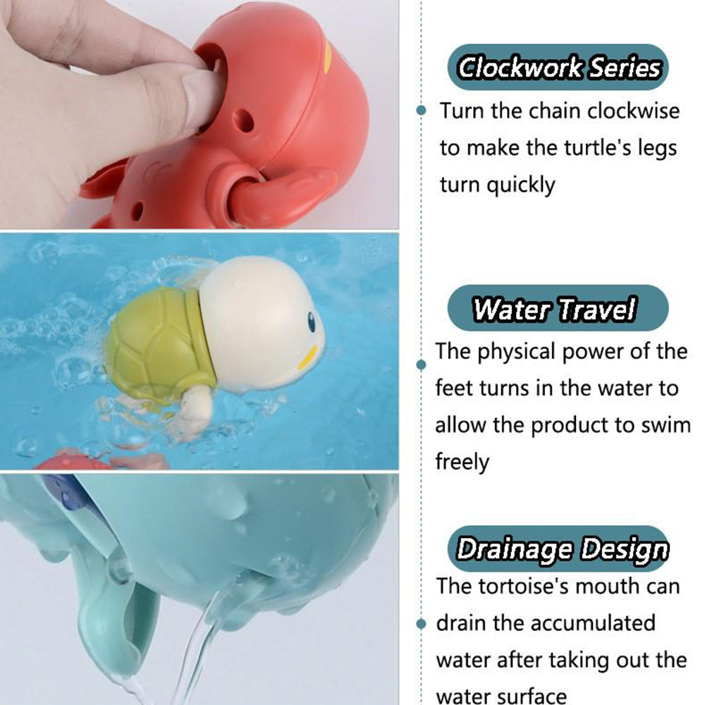 Swimming and Floating Wind-up Turtle, Penguin, and Duck Bath Toys_13