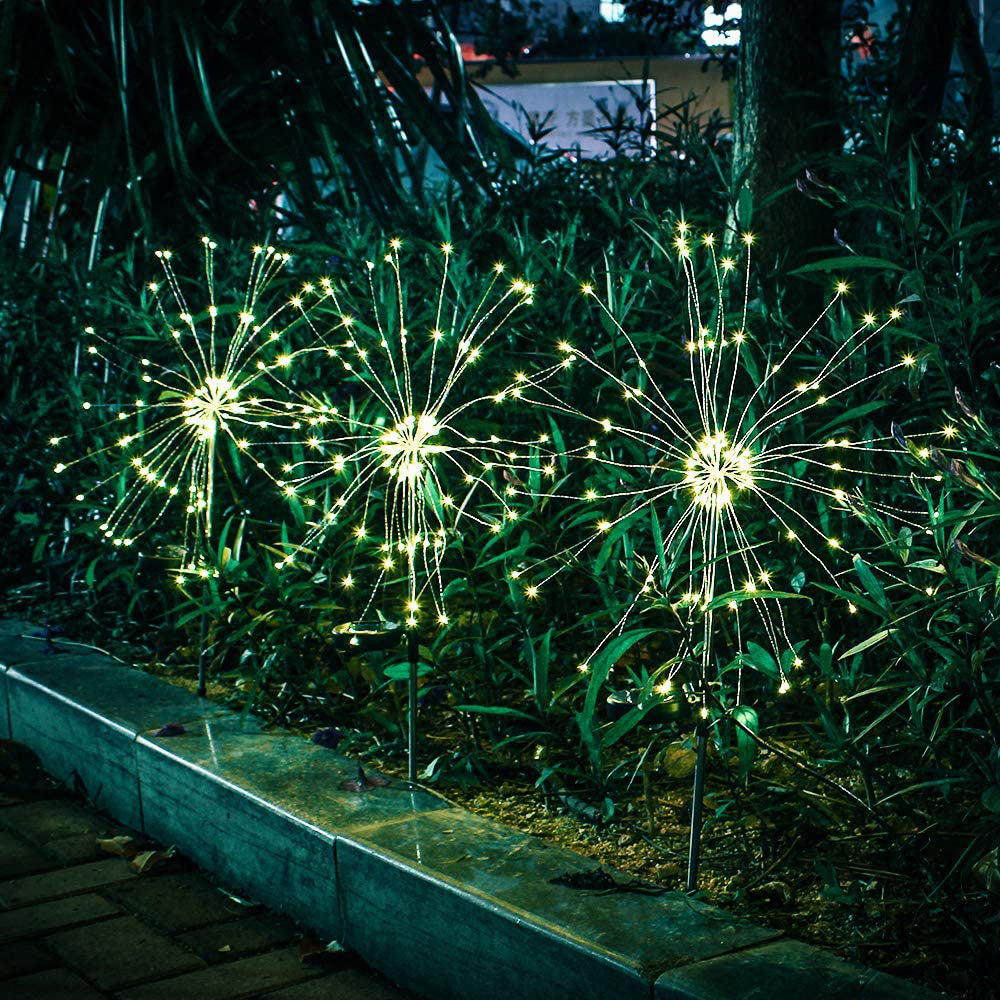 120 LED Solar Powered Outdoor Sparkling Fireworks LED Lights_7
