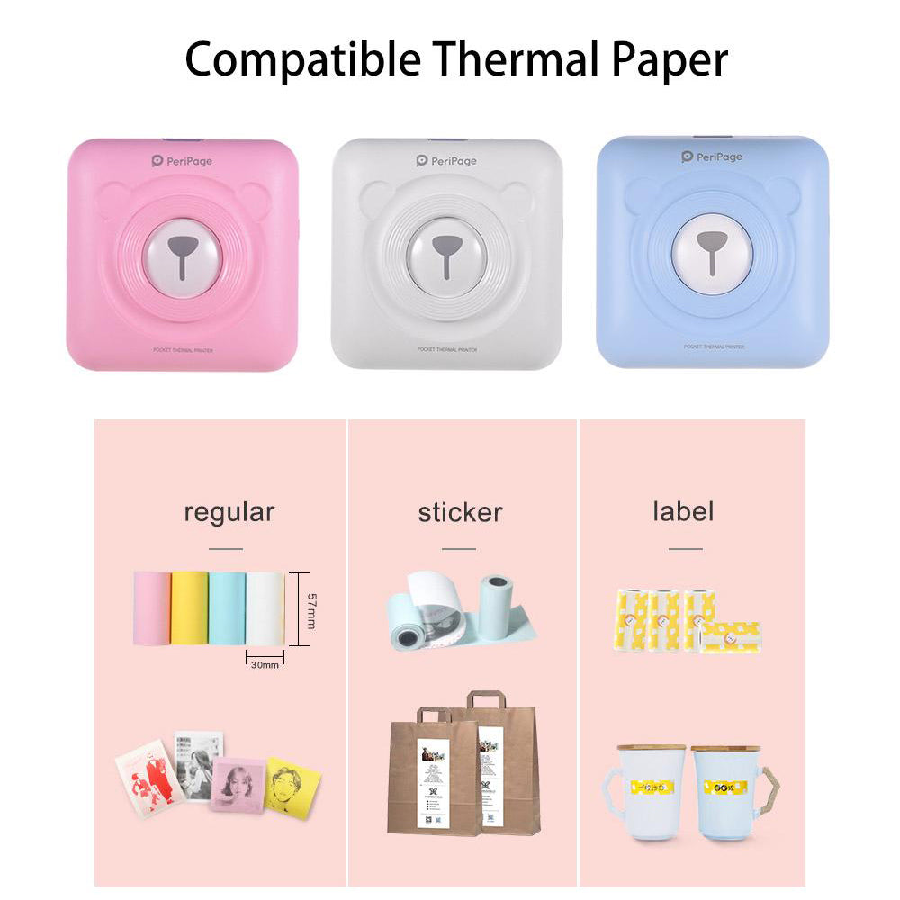 Mini Pocket Thermal Paper Photo Printer with Paper- USB Charging_10
