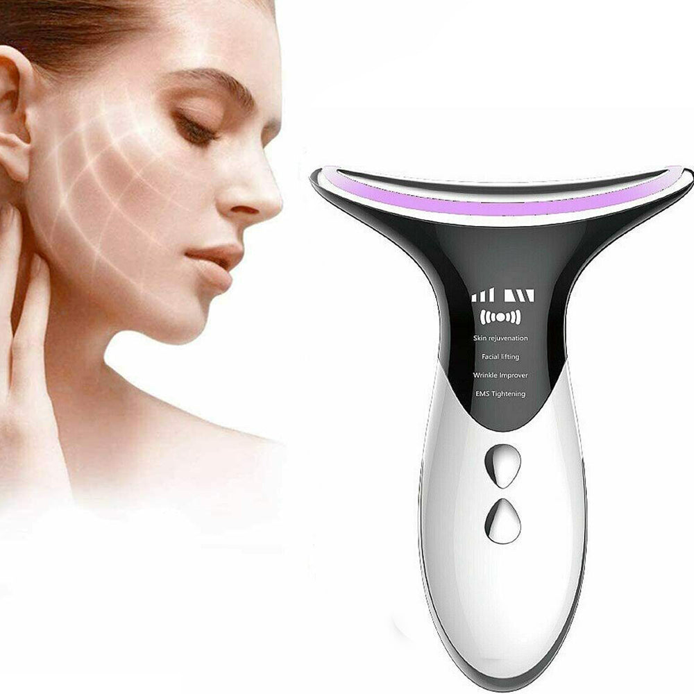 Skin Rejuvenation EMS LED Photon Therapy Neck Massager- USB Charging_2
