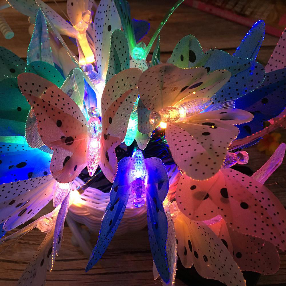 Fiber Optics Butterfly String Lights 12 LED Outdoor Decoration Lights_15