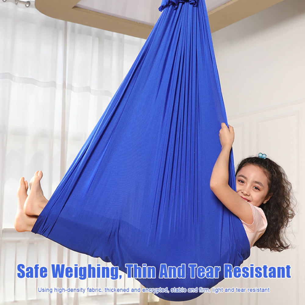 Kids Therapy Swing Yoga Cuddle Sensory Hanging Elastic Hammock_10