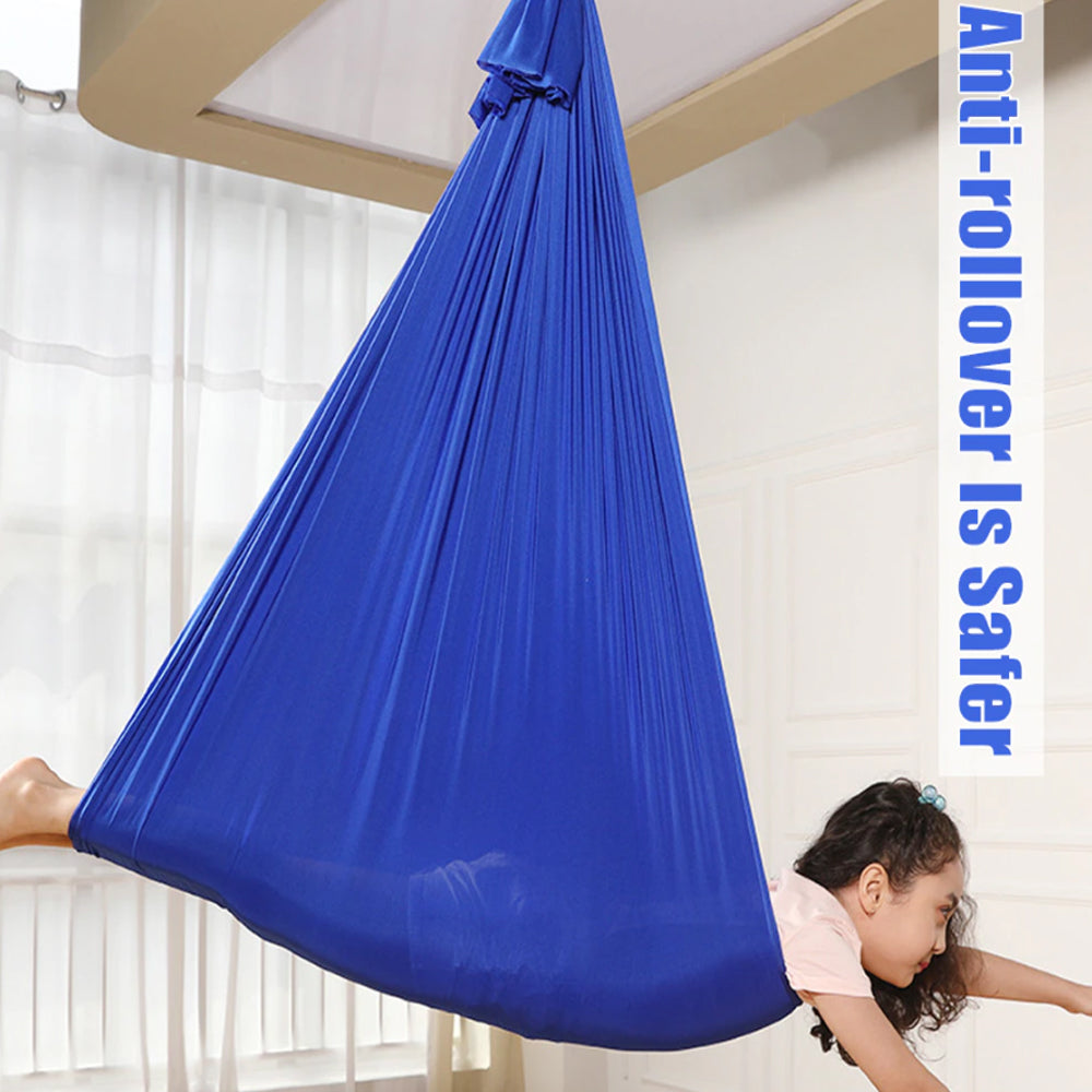 Kids Therapy Swing Yoga Cuddle Sensory Hanging Elastic Hammock_11