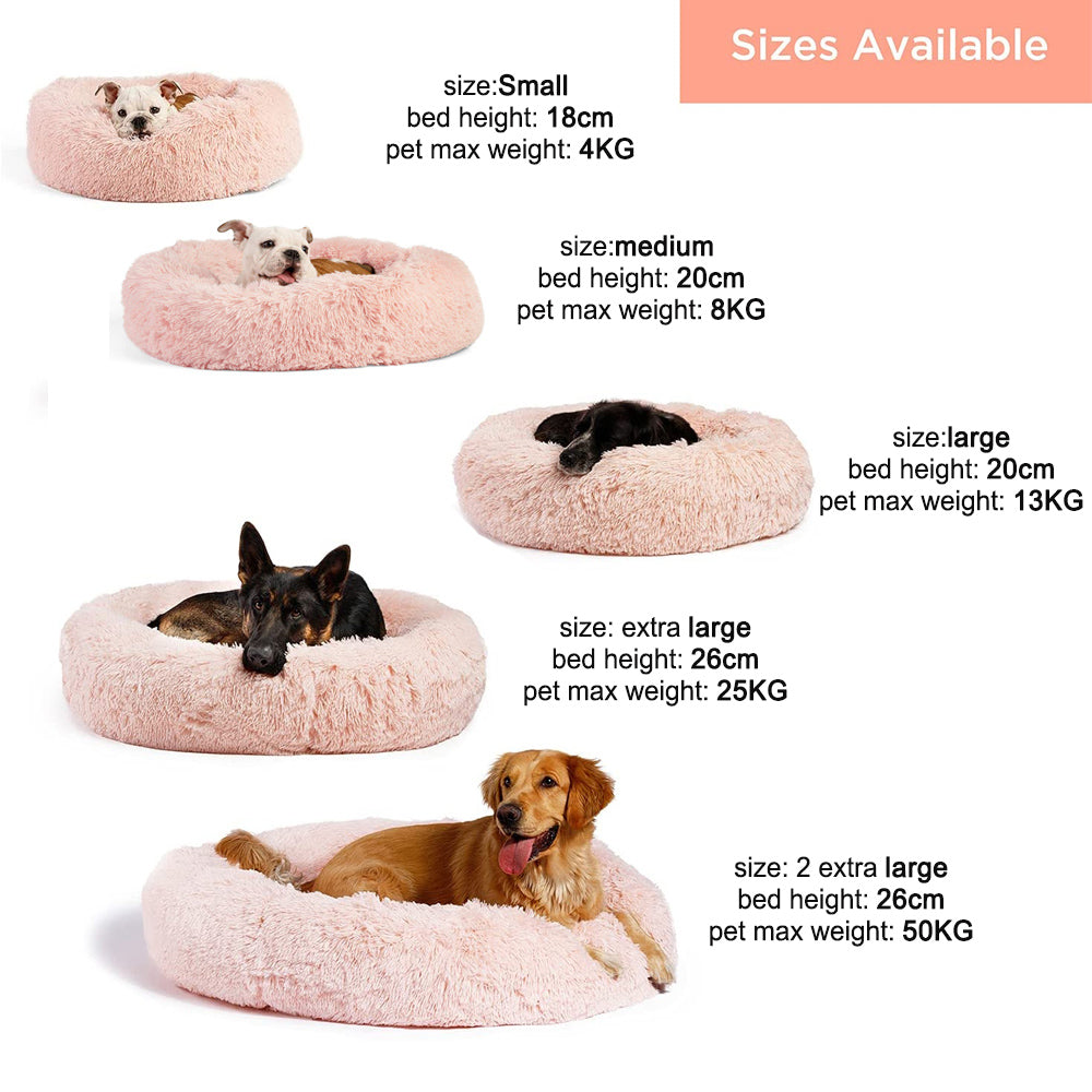 Machine Washable Calming Donut Cat and Dog Pet Bed_10
