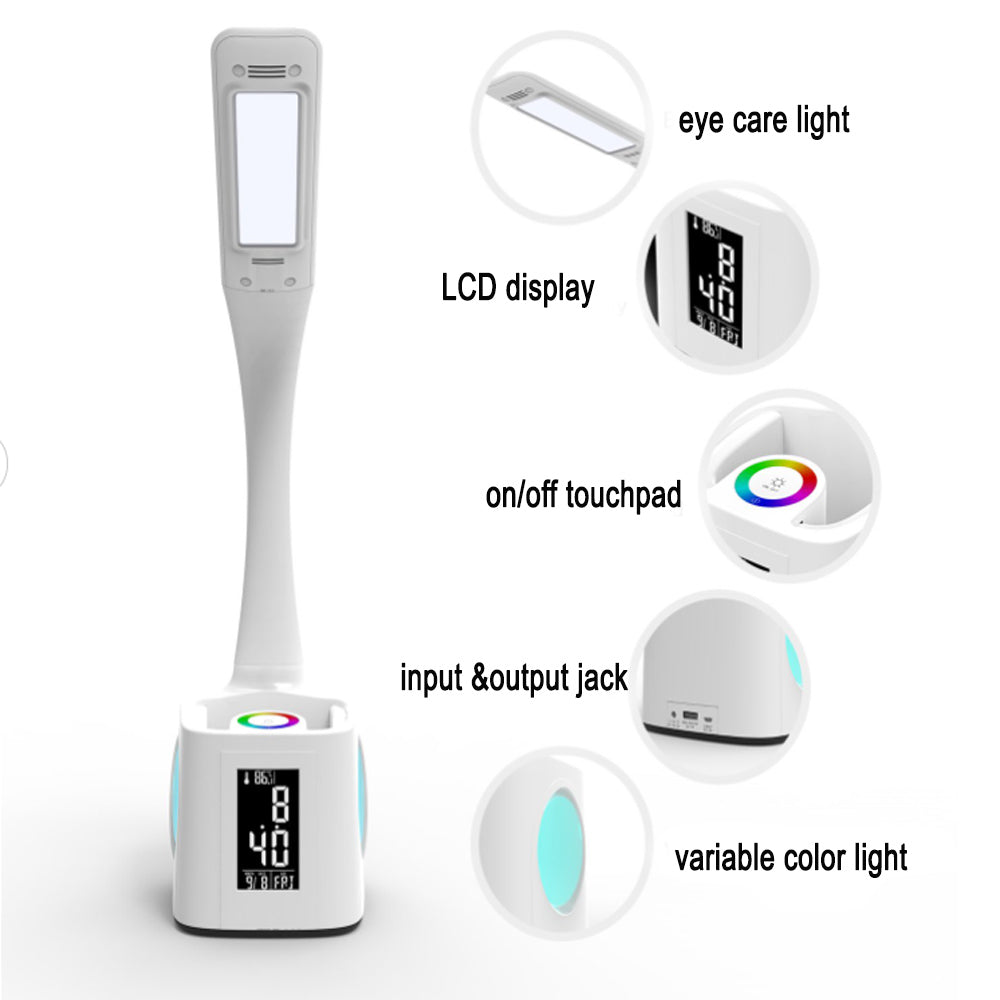 Multifunctional LED Dimmable Desk Lamp with Charging Port- USB Powered_10