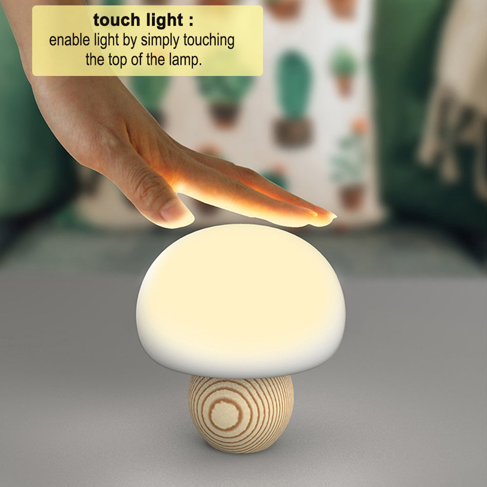 3 Step Dimming Portable Mushroom LED Night Lamp- USB Charging_7