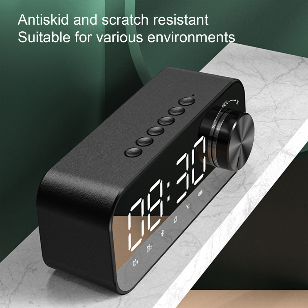 Multifunctional BT 5.0 Speaker Subwoofer LED Alarm Clock- USB Powered_6