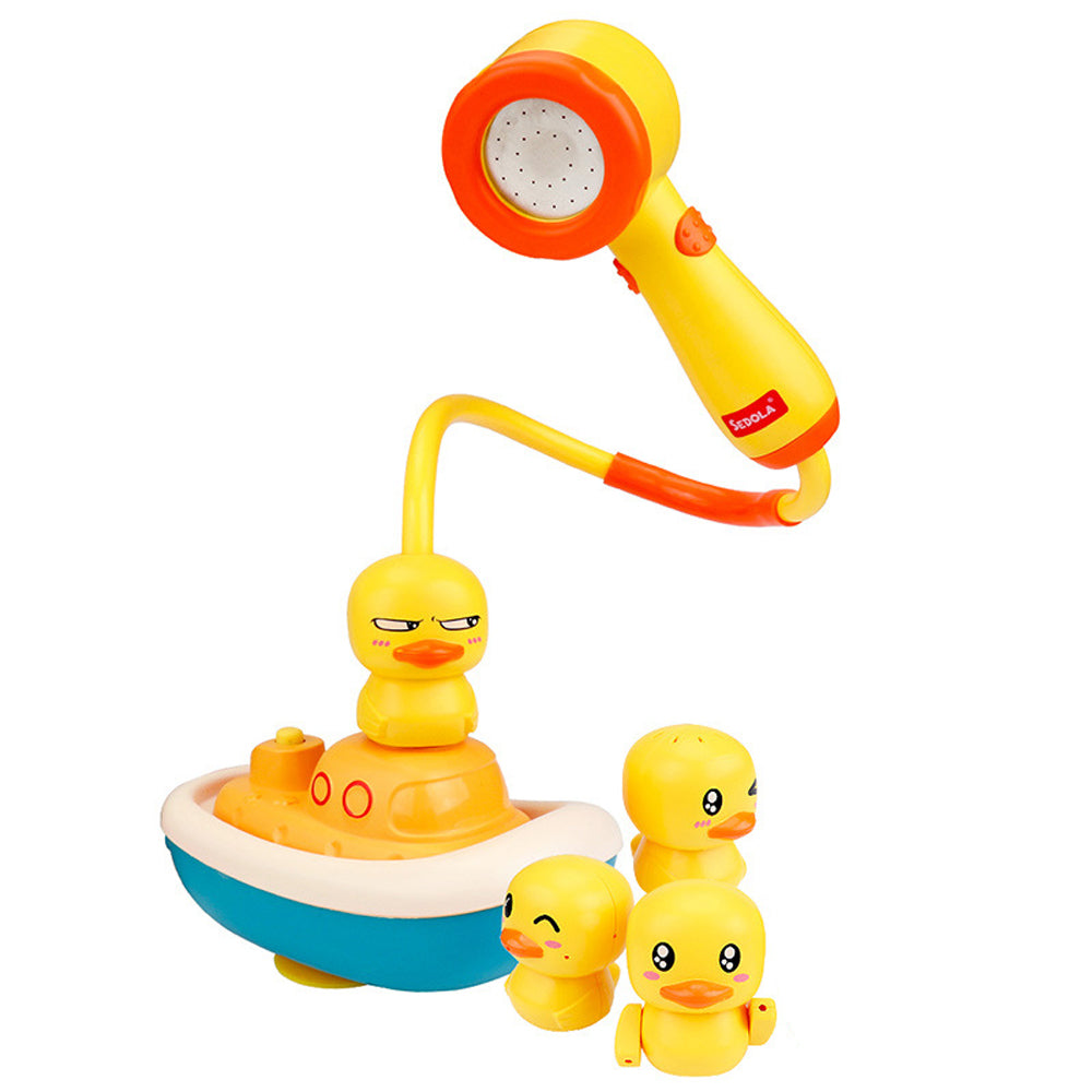 Battery Operated Portable Duck Hand Shower Baby Bath Toy_0