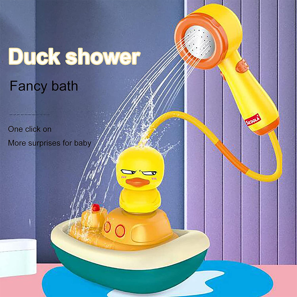 Battery Operated Portable Duck Hand Shower Baby Bath Toy_3