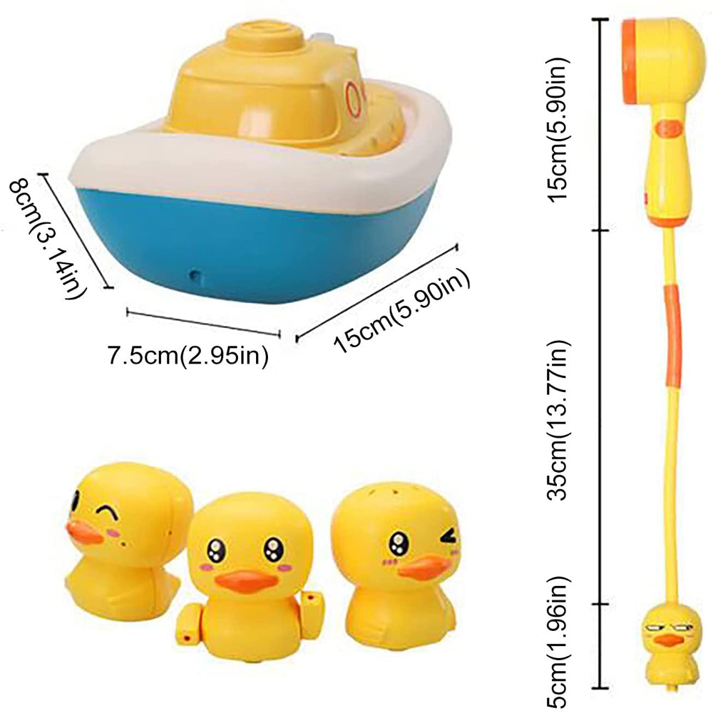 Battery Operated Portable Duck Hand Shower Baby Bath Toy_5
