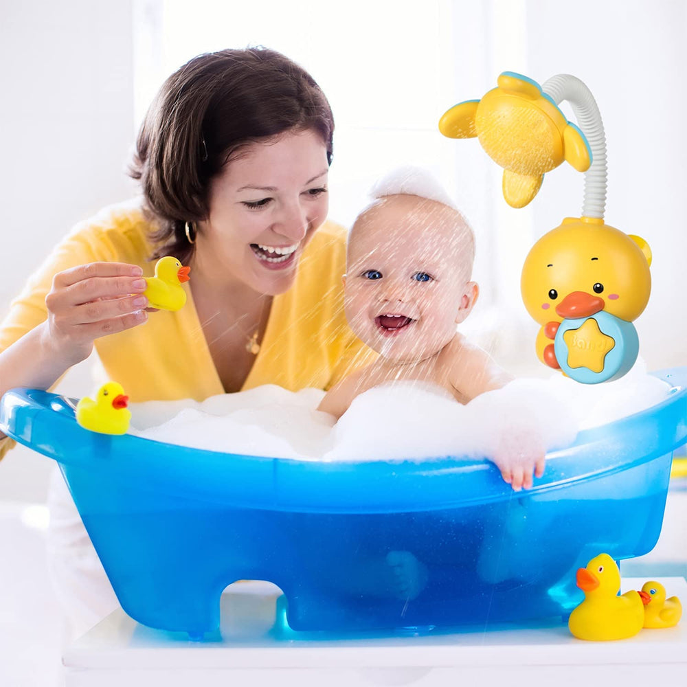 Battery Operated Electric Duck Bath Shower with Two Spraying Modes_3