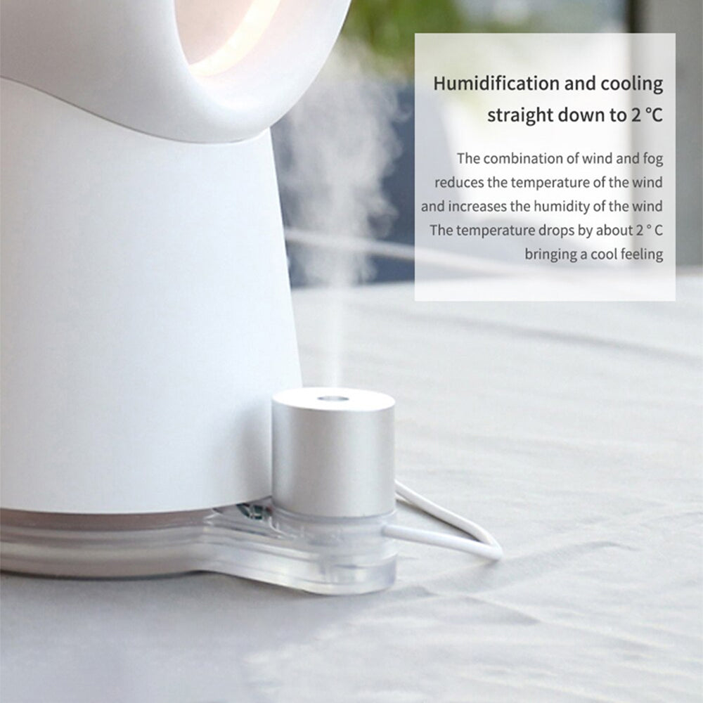 Mini Cooling Fan Bladeless Mist Humidifier w/ LED Light- USB Charging_10