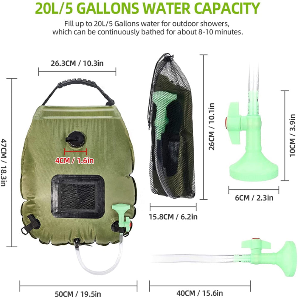 20L Outdoor Camping Hiking Portable Water Storage Shower Bag_8