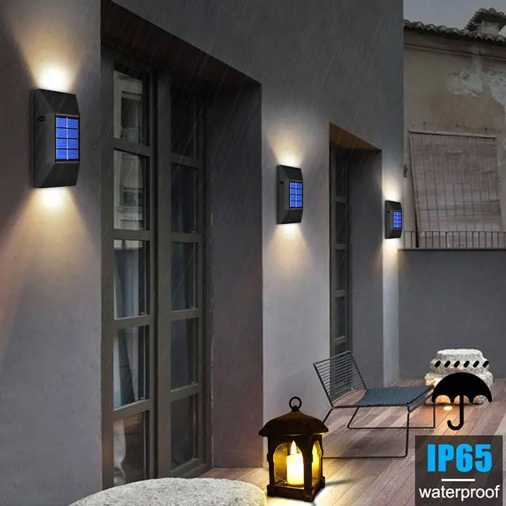 2pc/set LED Outdoor Garden Solar Powered LED Wall Lamps_9