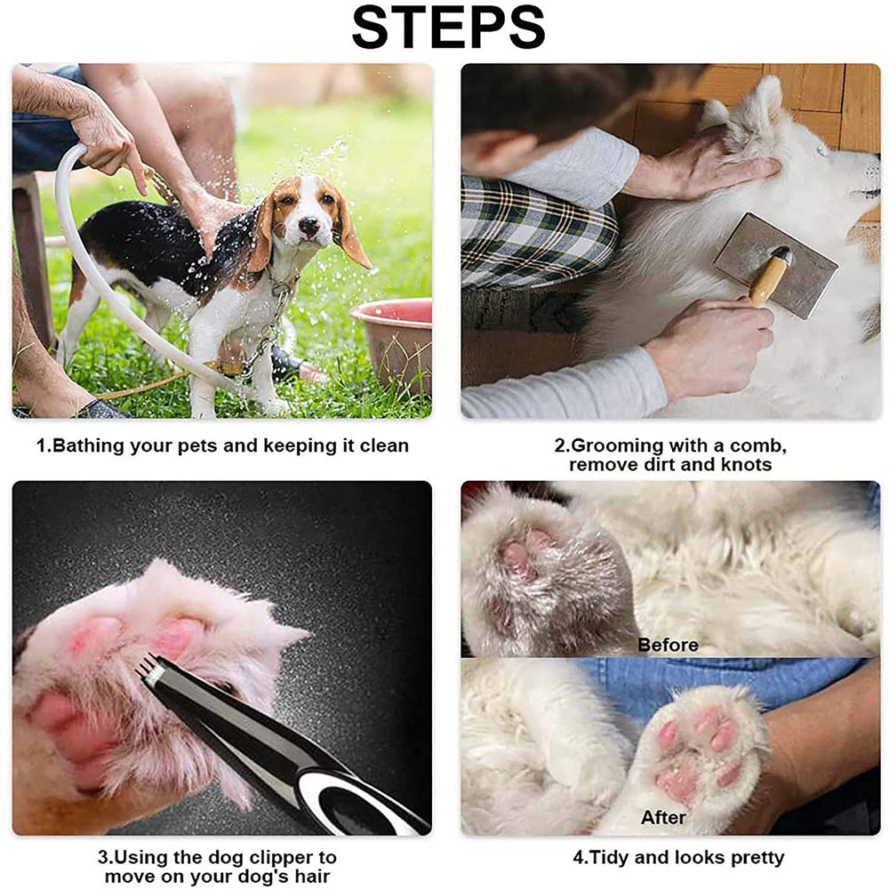 Electric Pet Hair Clipper and Trimmer Pet Grooming Tool- USB Charging_7