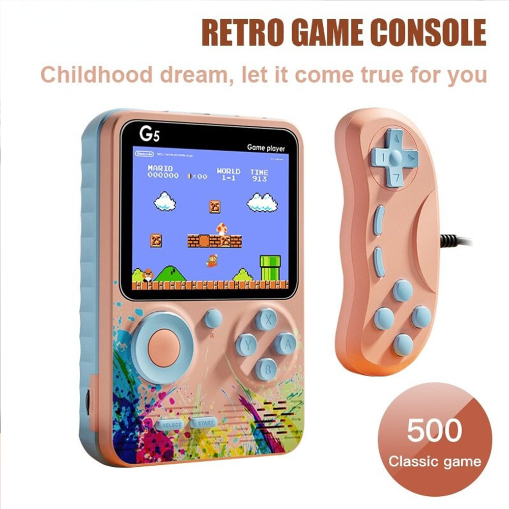 G5 Retro Game Console with 500 Built-in Nostalgic Games- USB Charging_8