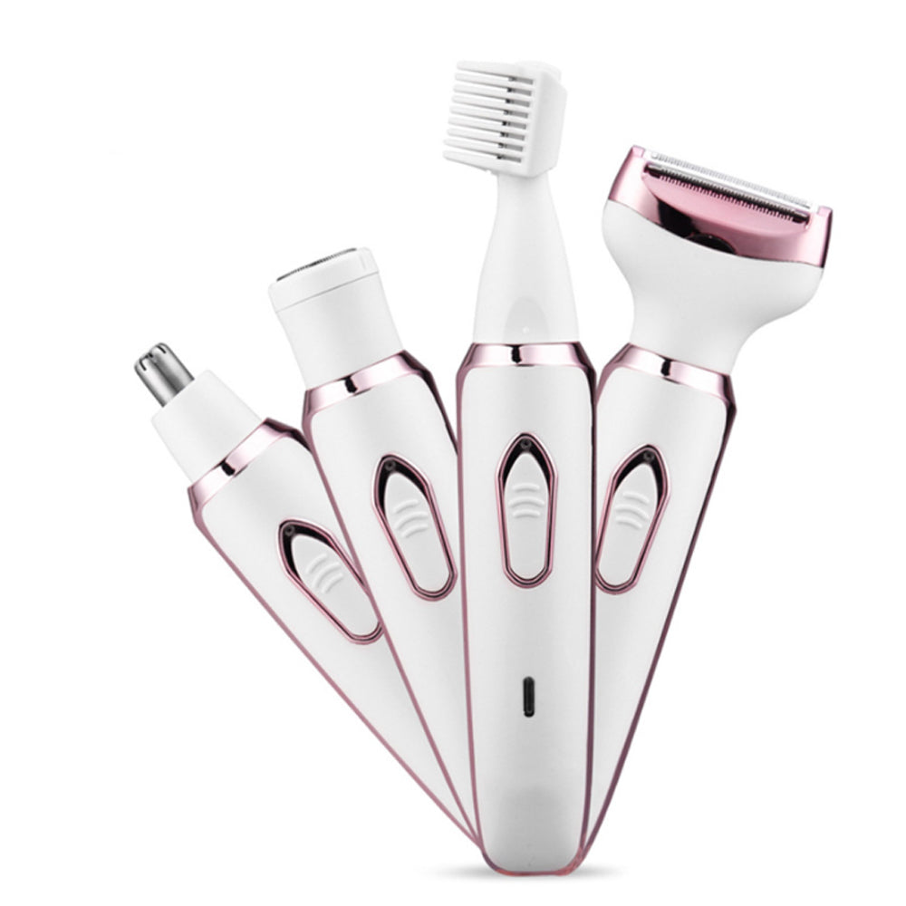 4-in-1 Women's USB Rechargeable Painless Electric Shaver_0