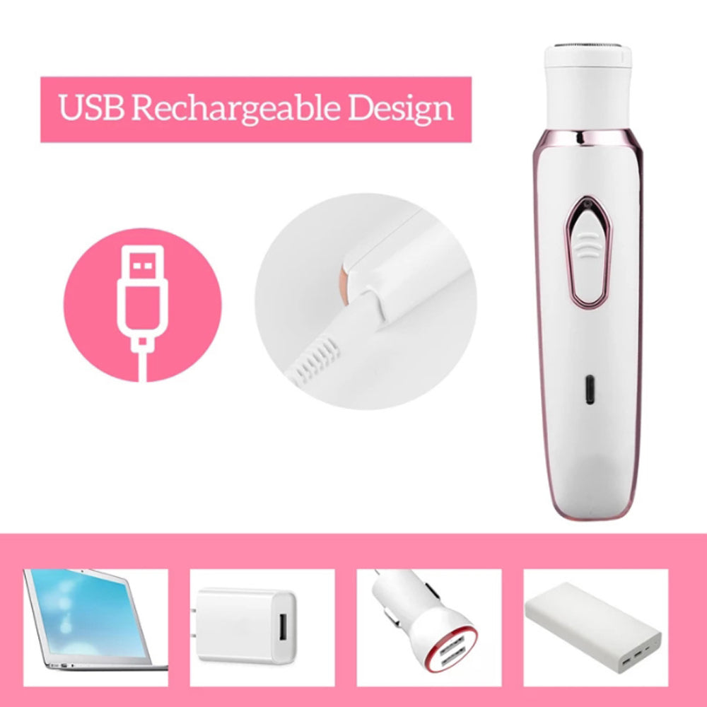 4-in-1 Women's USB Rechargeable Painless Electric Shaver_9
