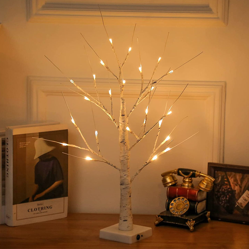 LED Illuminated Birch Tree for Home and Holiday Decoration- USB Charging_1