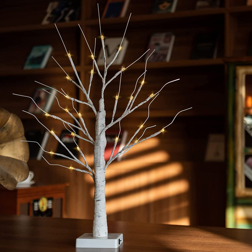 LED Illuminated Birch Tree for Home and Holiday Decoration- USB Charging_2