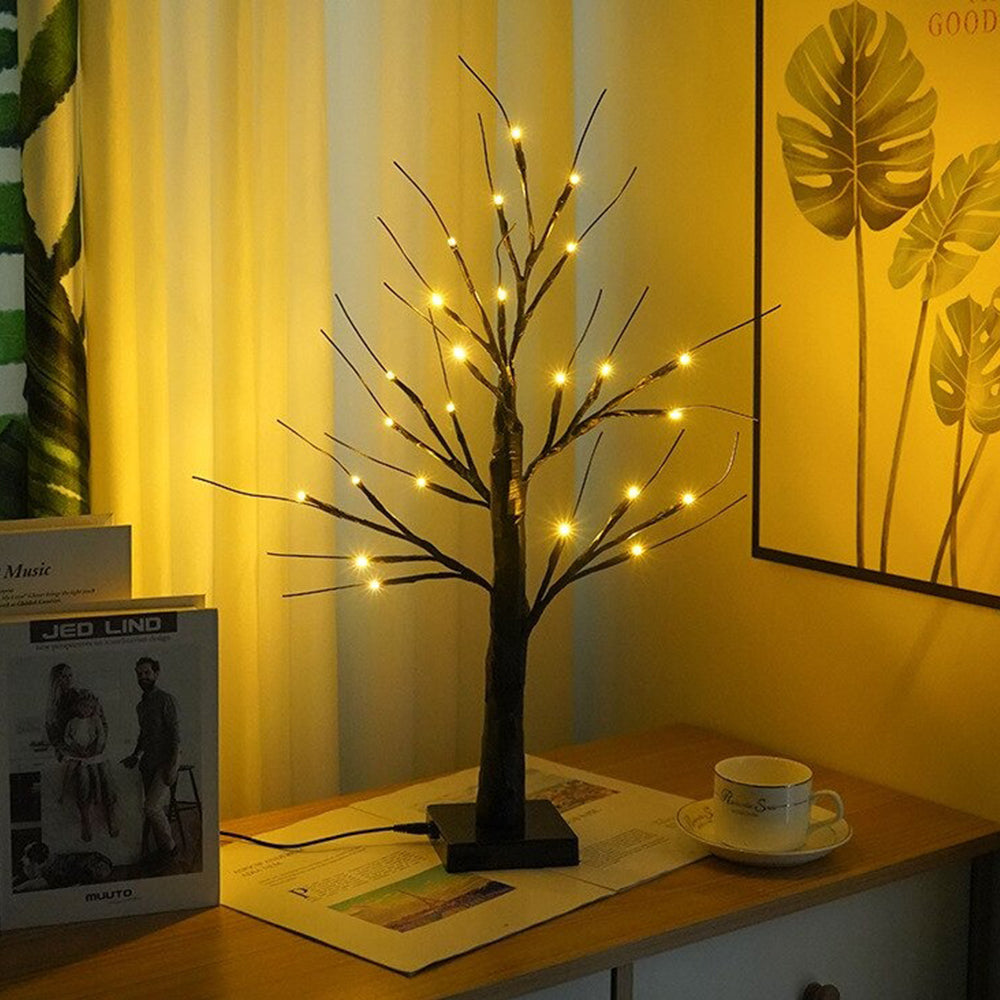 LED Illuminated Birch Tree for Home and Holiday Decoration- USB Charging_5