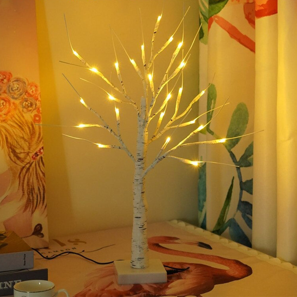 LED Illuminated Birch Tree for Home and Holiday Decoration- USB Charging_8