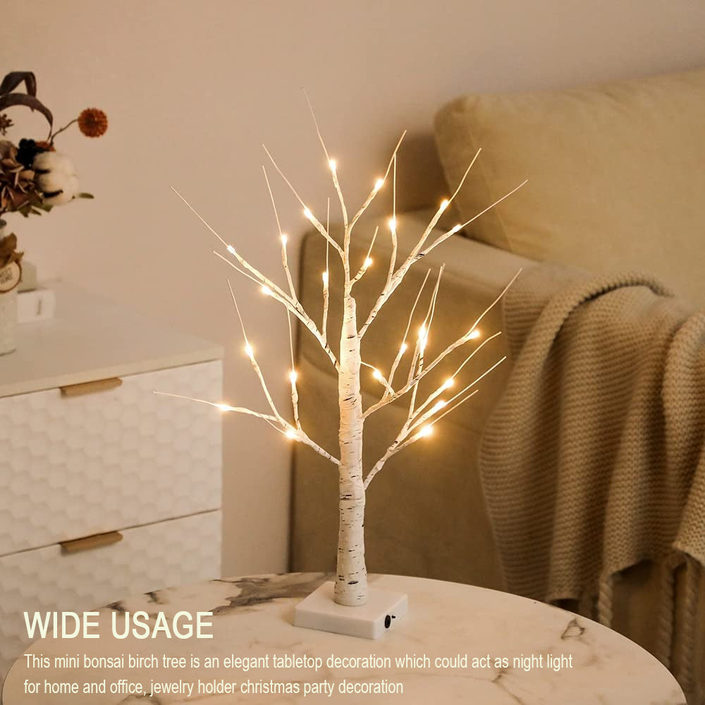 LED Illuminated Birch Tree for Home and Holiday Decoration- USB Charging_10