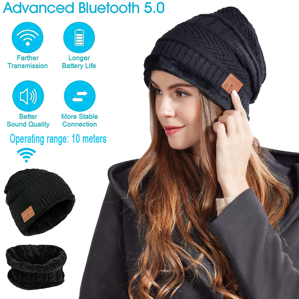 Wireless Bluetooth Musical Knitted Wearable Washable Hat- USB Charging_10