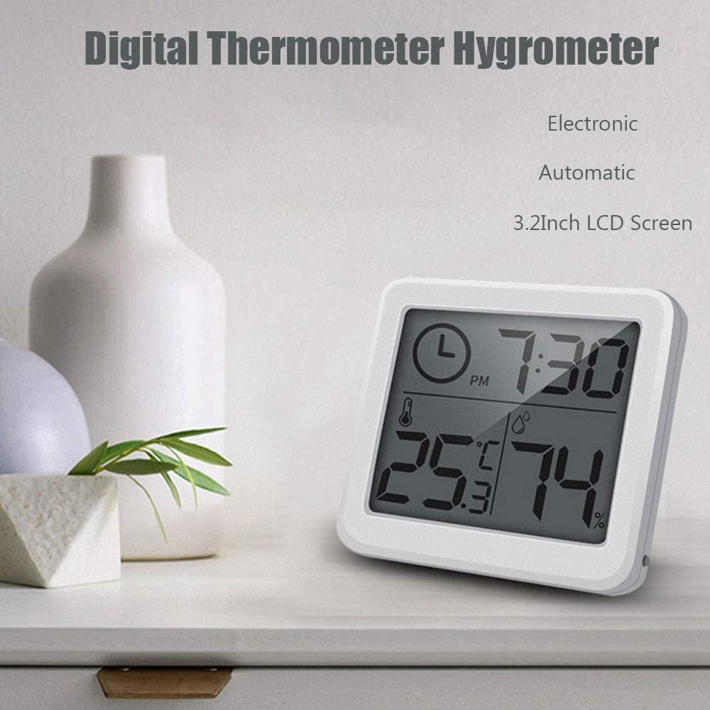 Thermometer and Humidity Monitor with 3.2” LCD Display- Battery Operated_14