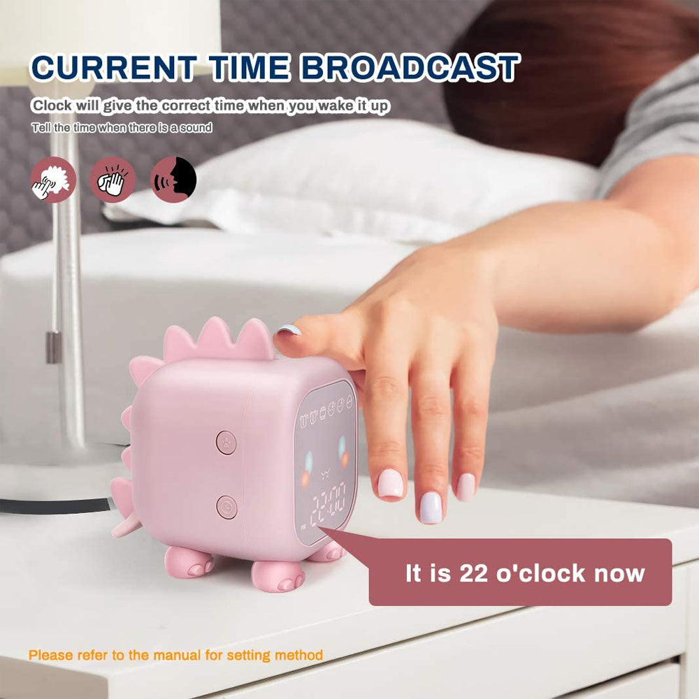 Sleep Training Digital Kid’s Dinosaur USB Rechargeable Alarm Clock_17