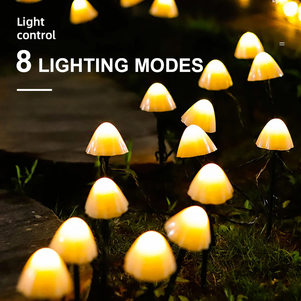 Solar Powered Mushroom LED Garden Decoration Fairy Lights_15