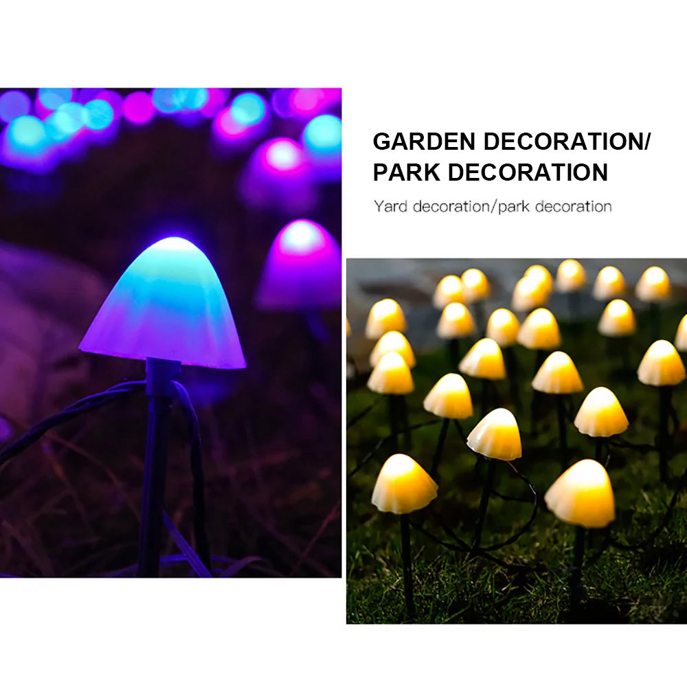 Solar Powered Mushroom LED Garden Decoration Fairy Lights_17
