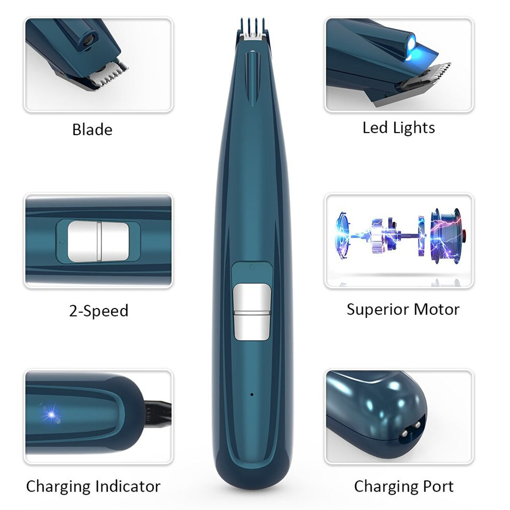 Low Noise USB Rechargeable Grooming Safe Nail Clipper for Pets_4