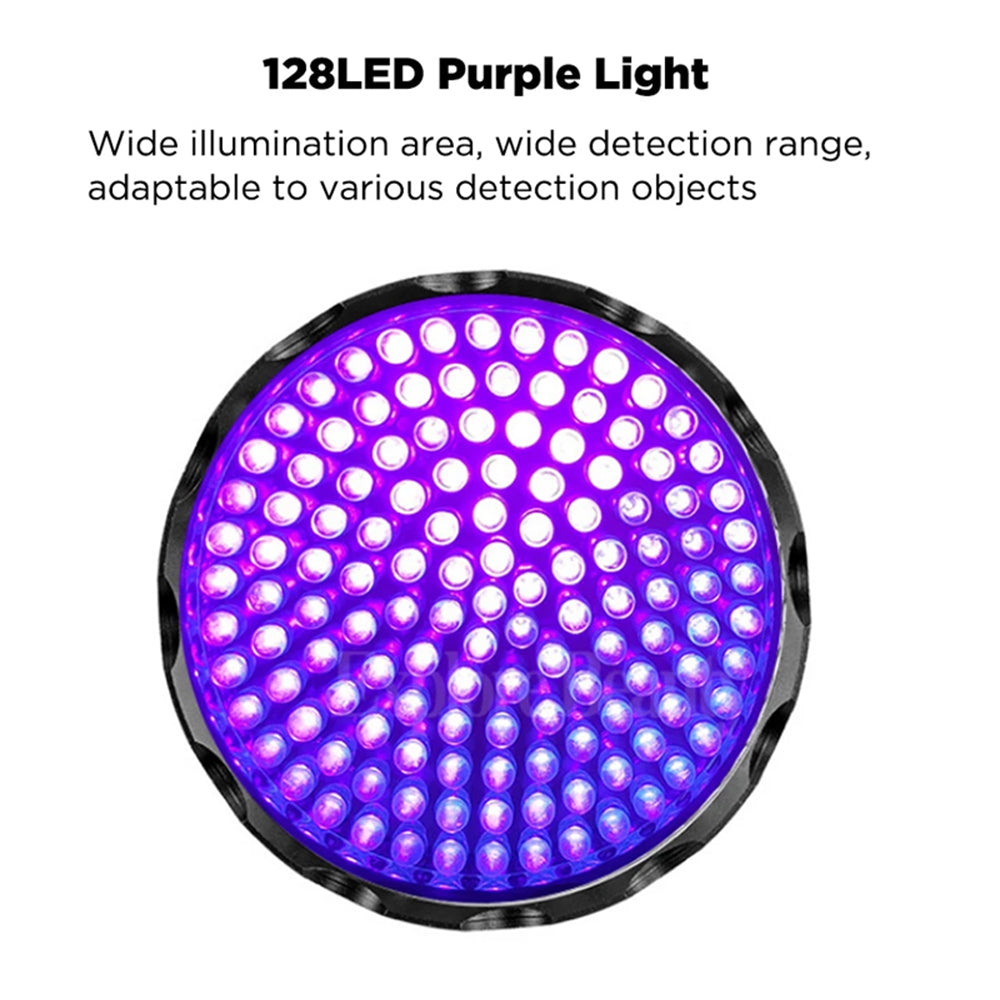 Battery Operated 128 UV LED Flashlight Pet Urine Detector_8