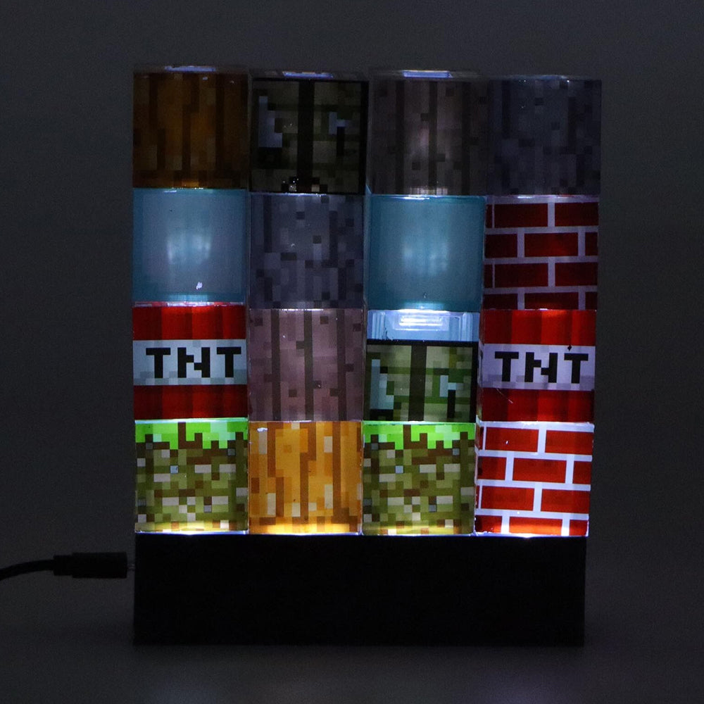 16 pcs Stackable Minecraft Toy USB Building Block Lamps_4