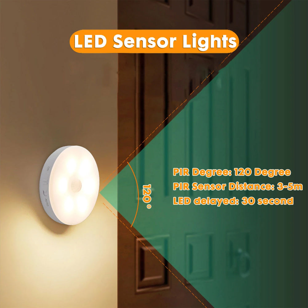 1/3 8 LEDS USB Rechargeable Motion Sensor LED Cabinet Lamp_7